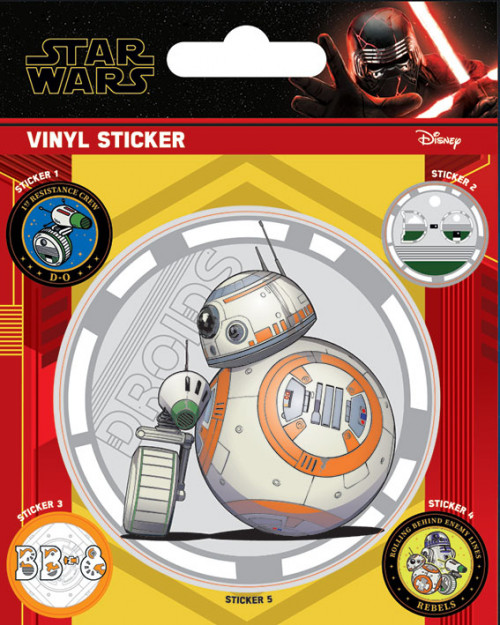Pack de 5 Stickers Droids Star Wars