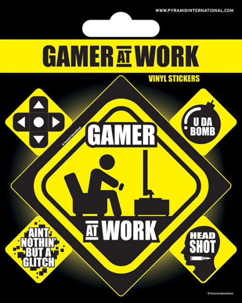 Pack de 5 Stickers Gamer at work