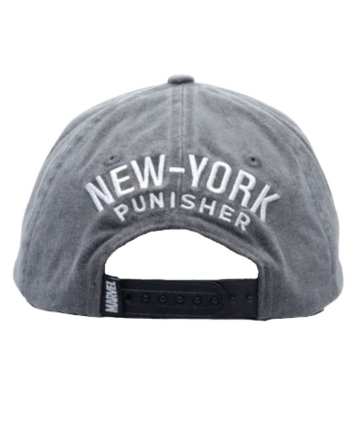 Casquette Punisher gris délavé logo metal