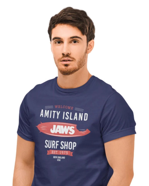 Tee-Shirt Les Dents de la Mer Amity Island Surf shop