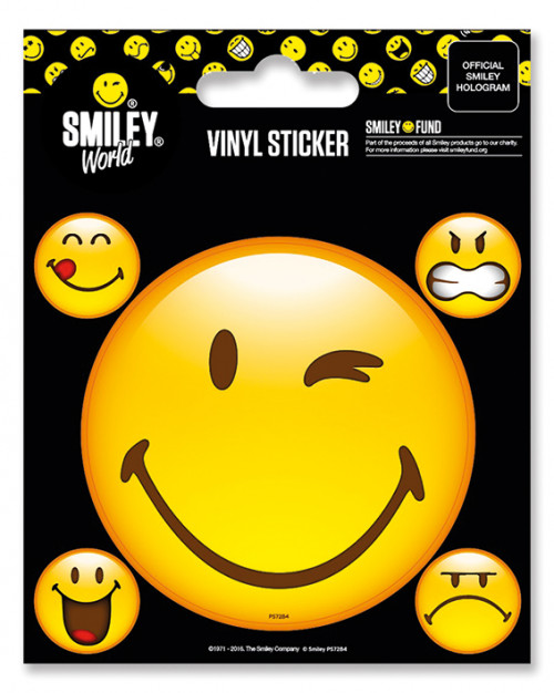 Pack de 5 Stickers Smiley Emoticon