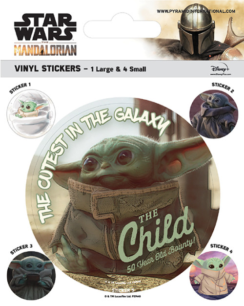 Pack de 5 Stickers Star Wars The Child Mandalorian