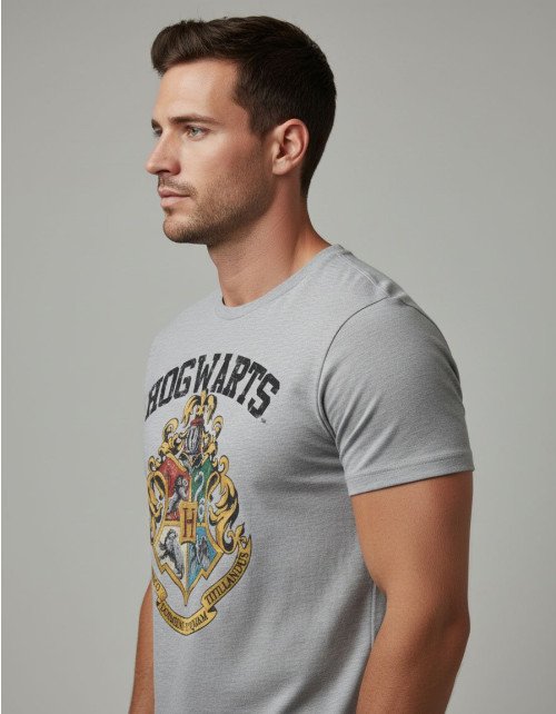 Tee-Shirt Gris Poudlard Harry Potter