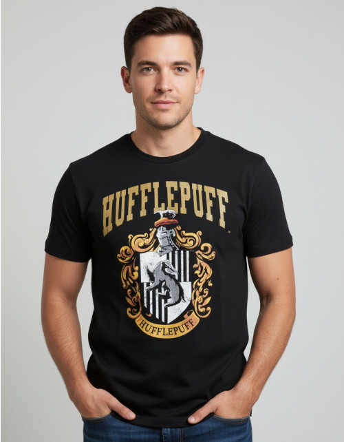 Tee-Shirt Noir Poufsouffle Harry Potter