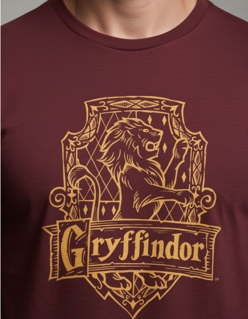 Tee-Shirt Harry Potter Gryffondor homme bordeaux