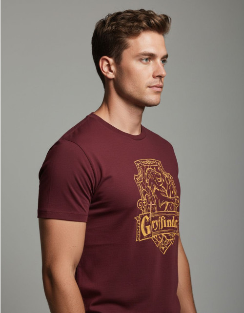 Tee-Shirt Harry Potter Gryffondor homme bordeaux