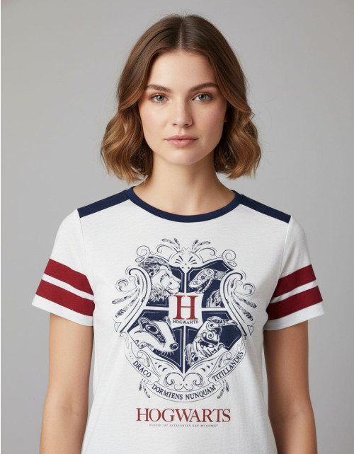 Tee-Shirt Harry Potter Femme Poudlard Blason vintage