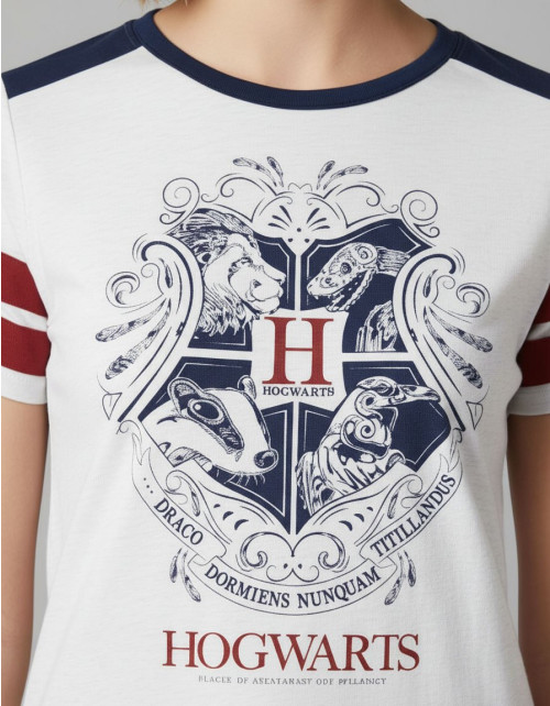 Tee-Shirt Harry Potter Femme Poudlard Blason vintage