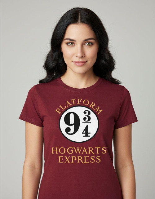 T-shirt femme Harry Potter Hogwarts Express rouge