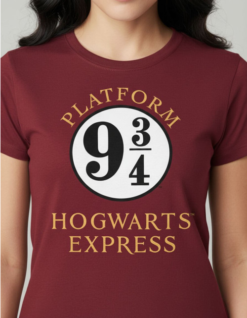 T-shirt femme Harry Potter Hogwarts Express rouge