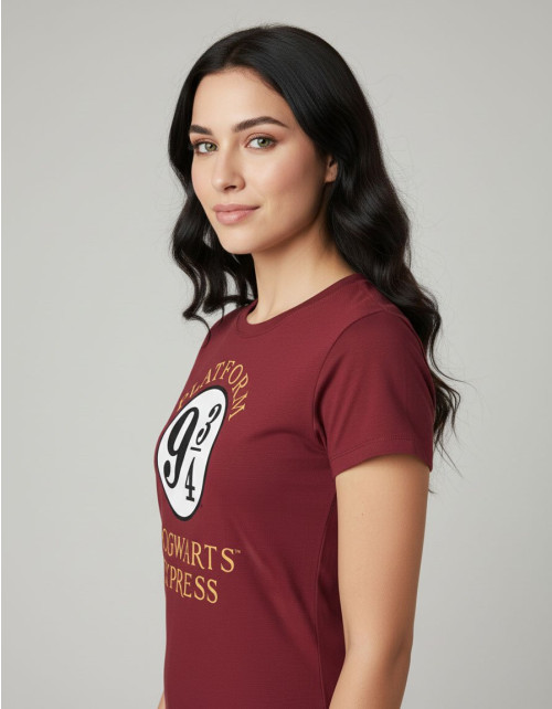 T-shirt femme Harry Potter Hogwarts Express rouge