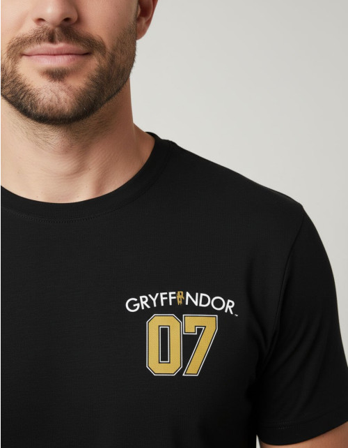 T-shirt Harry Potter  Gryffondor 07 noir