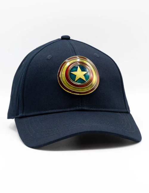 Casquette Captain America bleue logo métal vintage