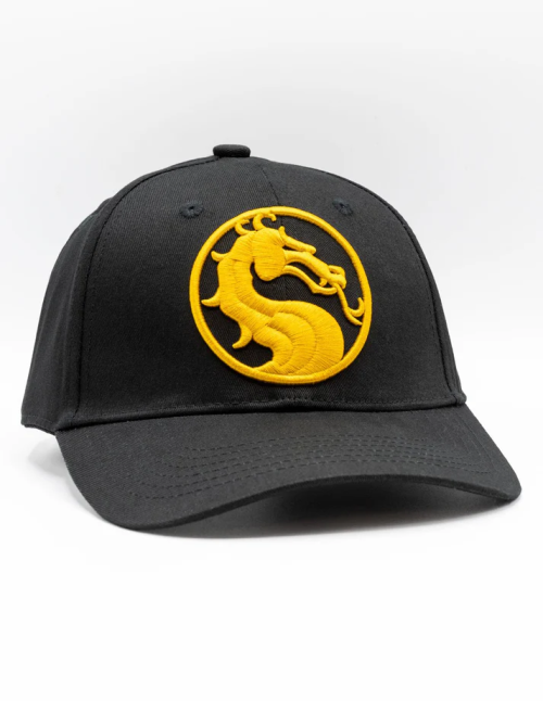 Casquette Mortal Kombat noire logo doré