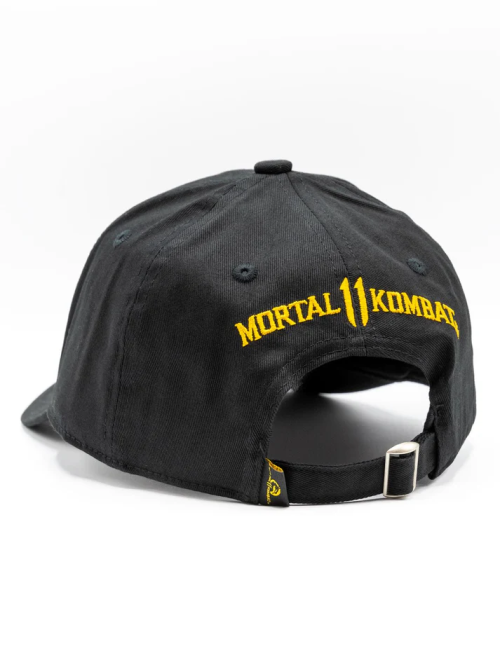 Casquette Mortal Kombat noire logo doré