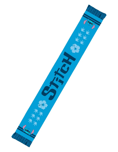 Echarpe Stitch Disney bleue à franges