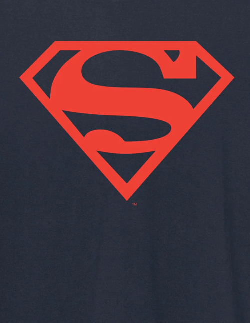 Tee-Shirt Superman Bleu marine logo rouge