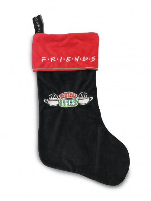 Chaussette de Noël Friends noire et rouge Central Perk