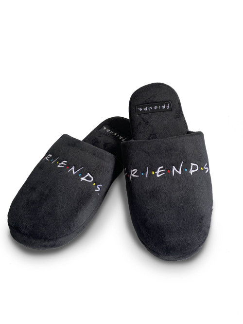 Chaussons Friends noirs Logo