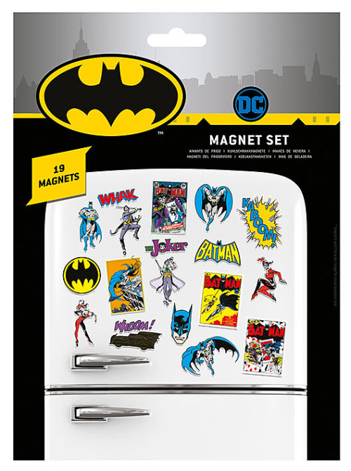 Pack de 19 aimants magnets Batman Retro