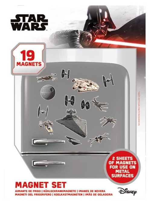 Pack de 19 aimants magnets Star Wars vaisseaux