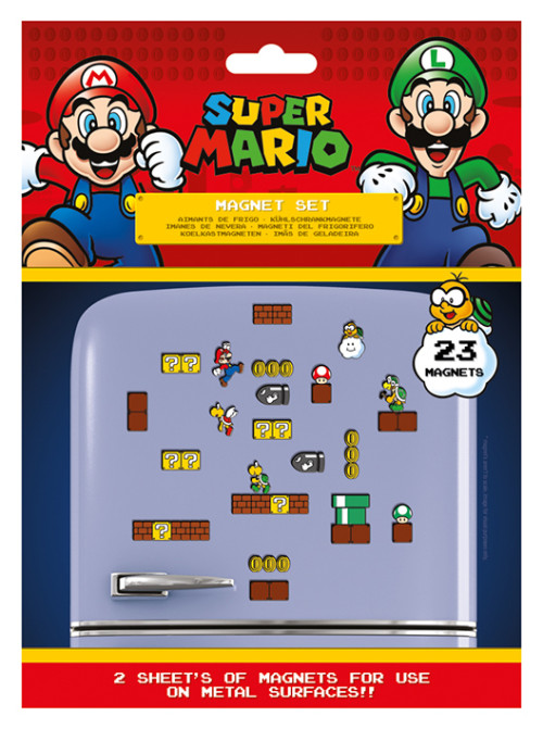 Pack de 23 aimants magnets Super Mario Nintendo