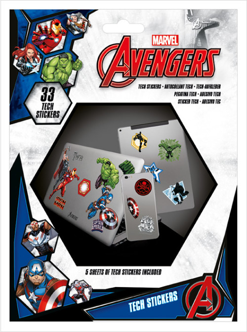 Pack de 33 tech stickers Avengers Marvel