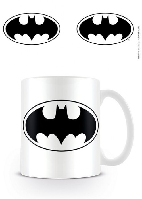 Mug Blanc Logo Noir Batman