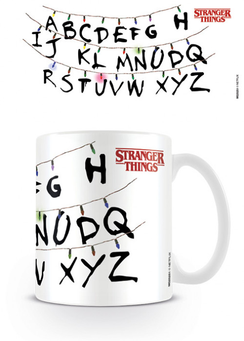 Mug Stranger Things guirlande alphabet