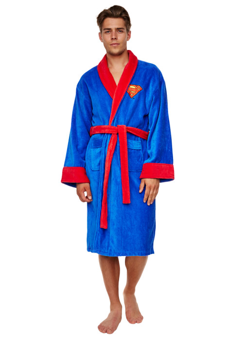 Peignoir Adulte Bleu Roi Logo Superman 1145