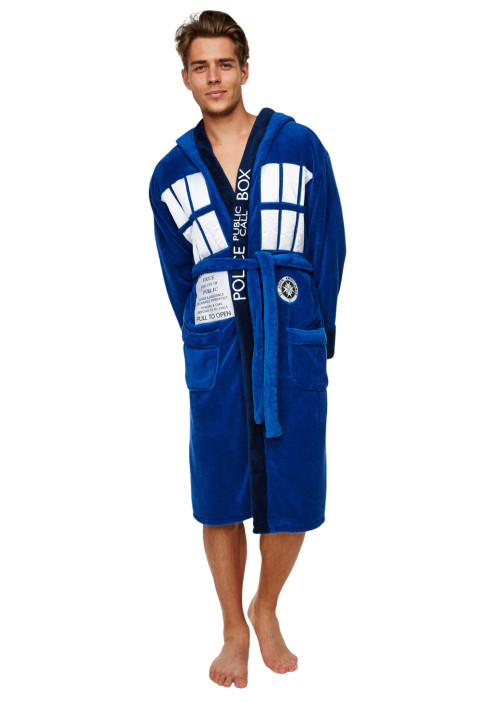 Peignoir Homme bleu Doctor Who