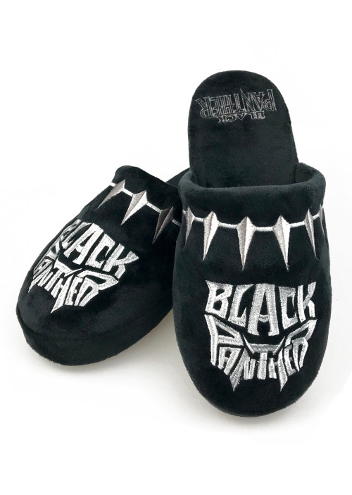 Chaussons Adulte noirs Black Panther 3439