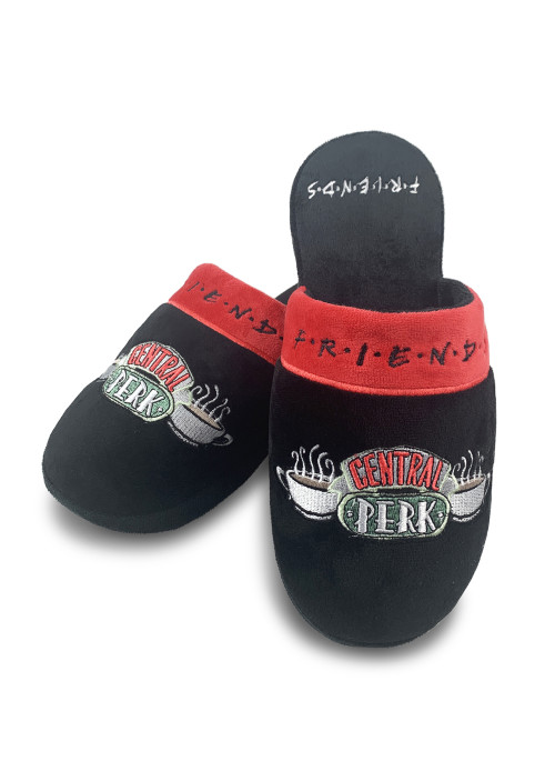 Chaussons Friends Central Perk rouges et noirs