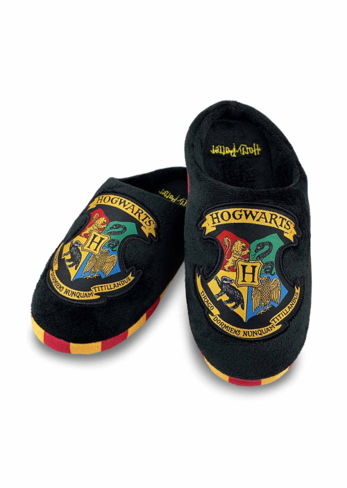 Chaussons Harry Potter Enfant Poudlard noirs jaunes rouges