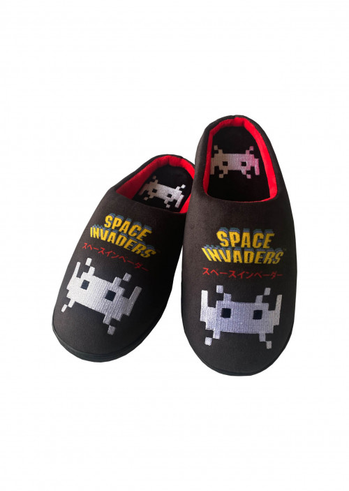 Chaussons Space Invaders noirs