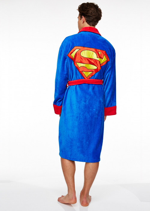 Peignoir Adulte Bleu Roi Logo Superman
