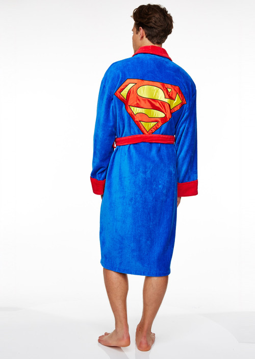 Peignoir Adulte Bleu Roi Logo Superman