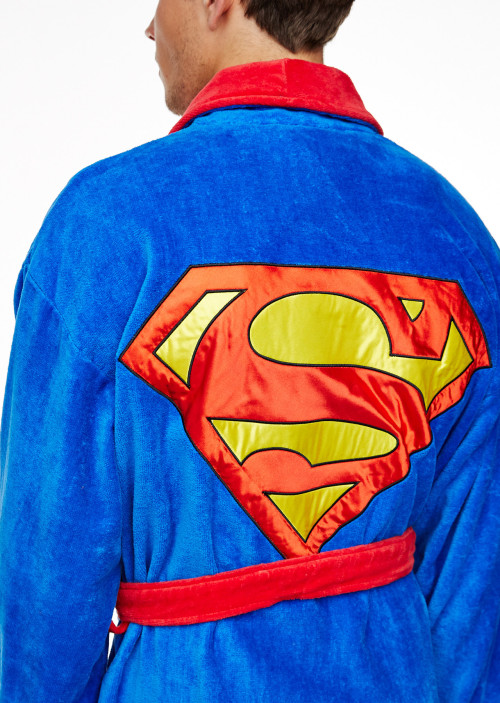 Peignoir Adulte Bleu Roi Logo Superman