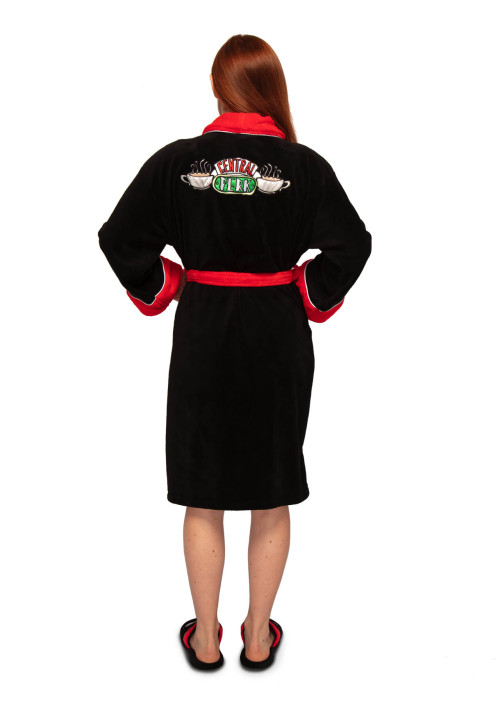 Peignoir Friends femme Central Perk noir et rouge
