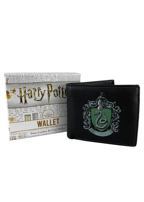 Portefeuille Harry Potter noir blason Serpentard