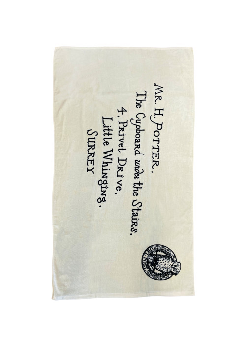 Serviette de bain Harry Potter Lettre d'acceptation Poudlard