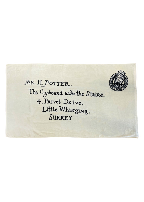 Serviette de bain Harry Potter Lettre d'acceptation Poudlard