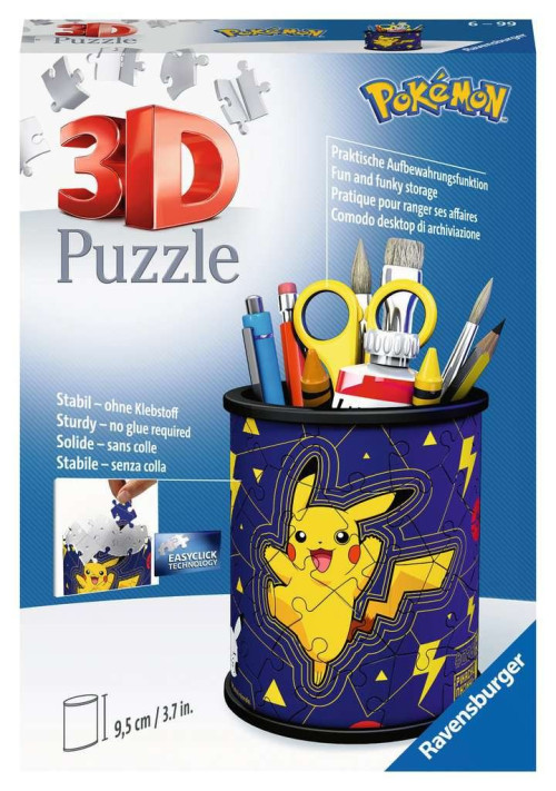 Puzzle 3D Pot à crayons Pokemon 54 pièces