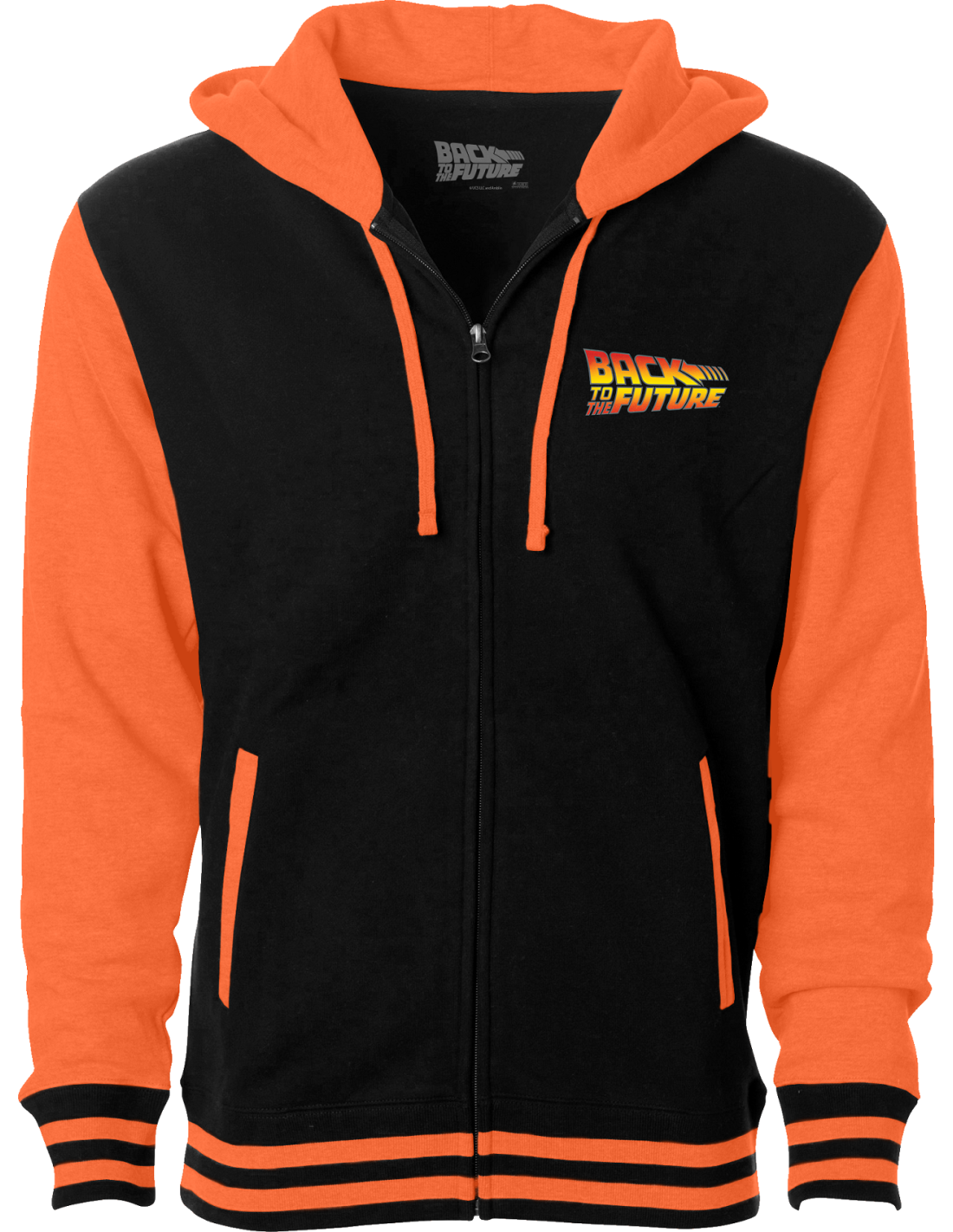 Veste Teddy Retour vers le futur Delorean orange et noire 6720