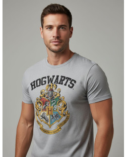 Tee-Shirt Gris Poudlard Harry Potter