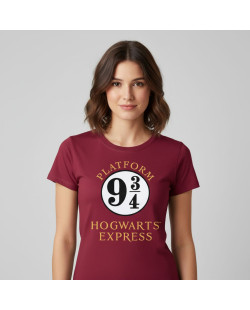 T-shirt femme Harry Potter Hogwarts Express rouge