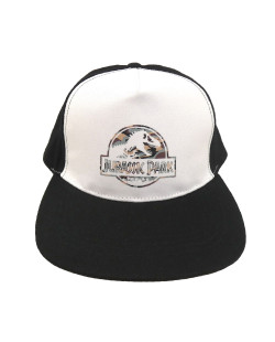 Casquette Jurassic Park noire et blanche logo camouflage