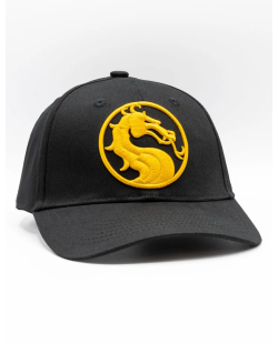 Casquette Mortal Kombat noire logo doré