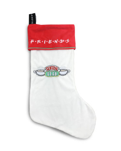 Chaussette de Noël Friends blanche et rouge Central Perk