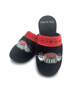 Chaussons Friends Central Perk rouges et noirs